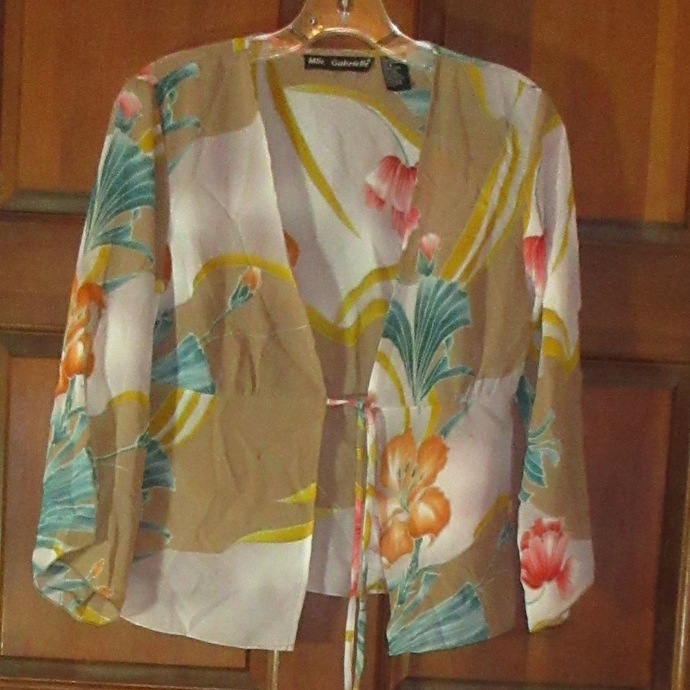 See-Through Open Front Top Open Sleeves Size 8 - image 1